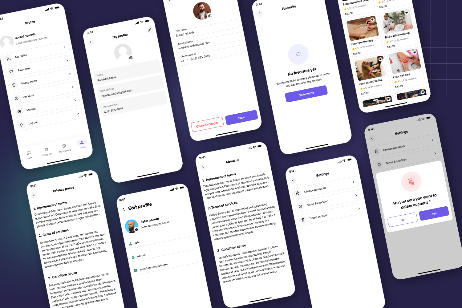 Barber App UI Template | Modern Barber & Salon Appointment Booking App in Flutter | Beardly App UI