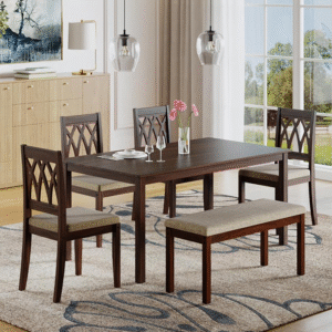 6 seater Sheesham Dining set with Bench