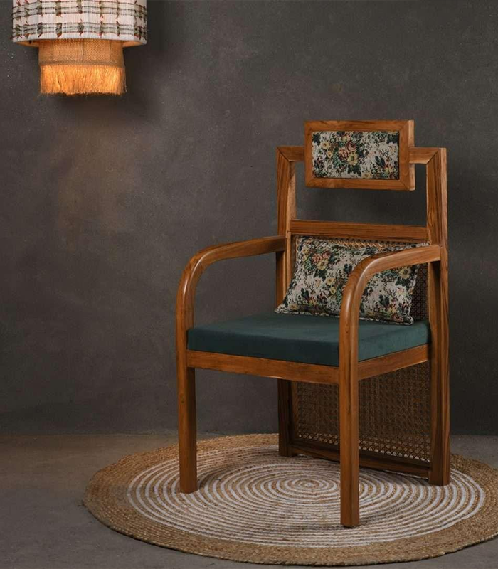 Chen Teak Wood Cane chair