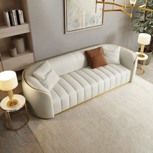 Modern Faux Leather Sofa