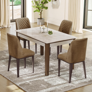 Nigella 4 Seater Italian Marble Dining Set