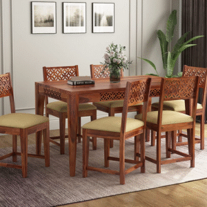 Solid Wood 6 Seater Dining Set