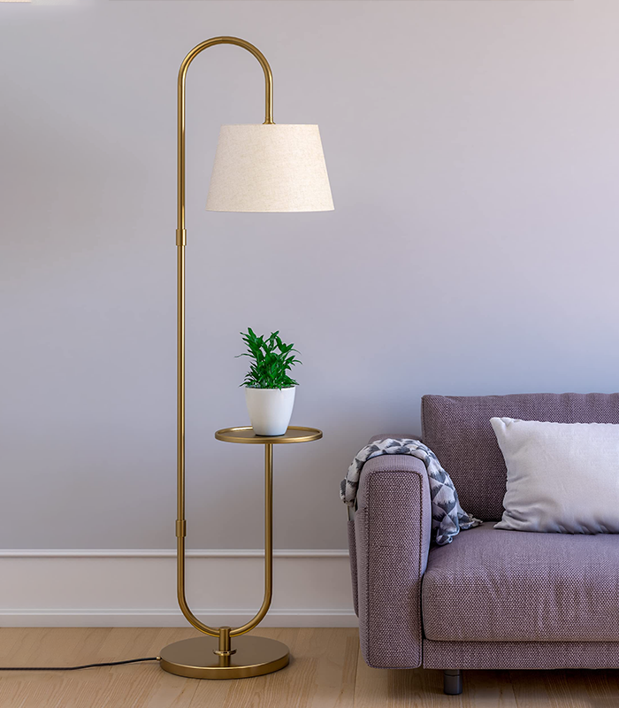 Table Shelf LED Floor Lamp