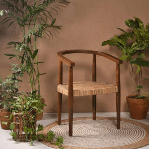 Tobu Teak Wood Cane Armchair