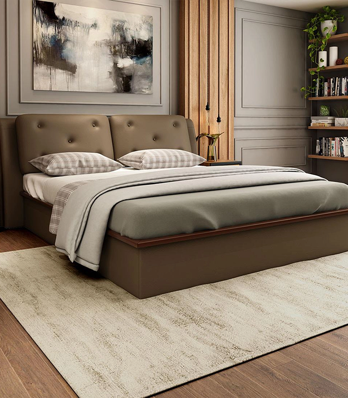 Upholstered Bed with Hydraulic Storage